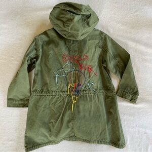 Zara Hooded Kids Embroidered Jacket
